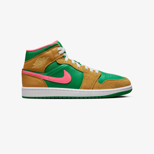 JORDAN 1 MID WHEAT AND WATERMELON